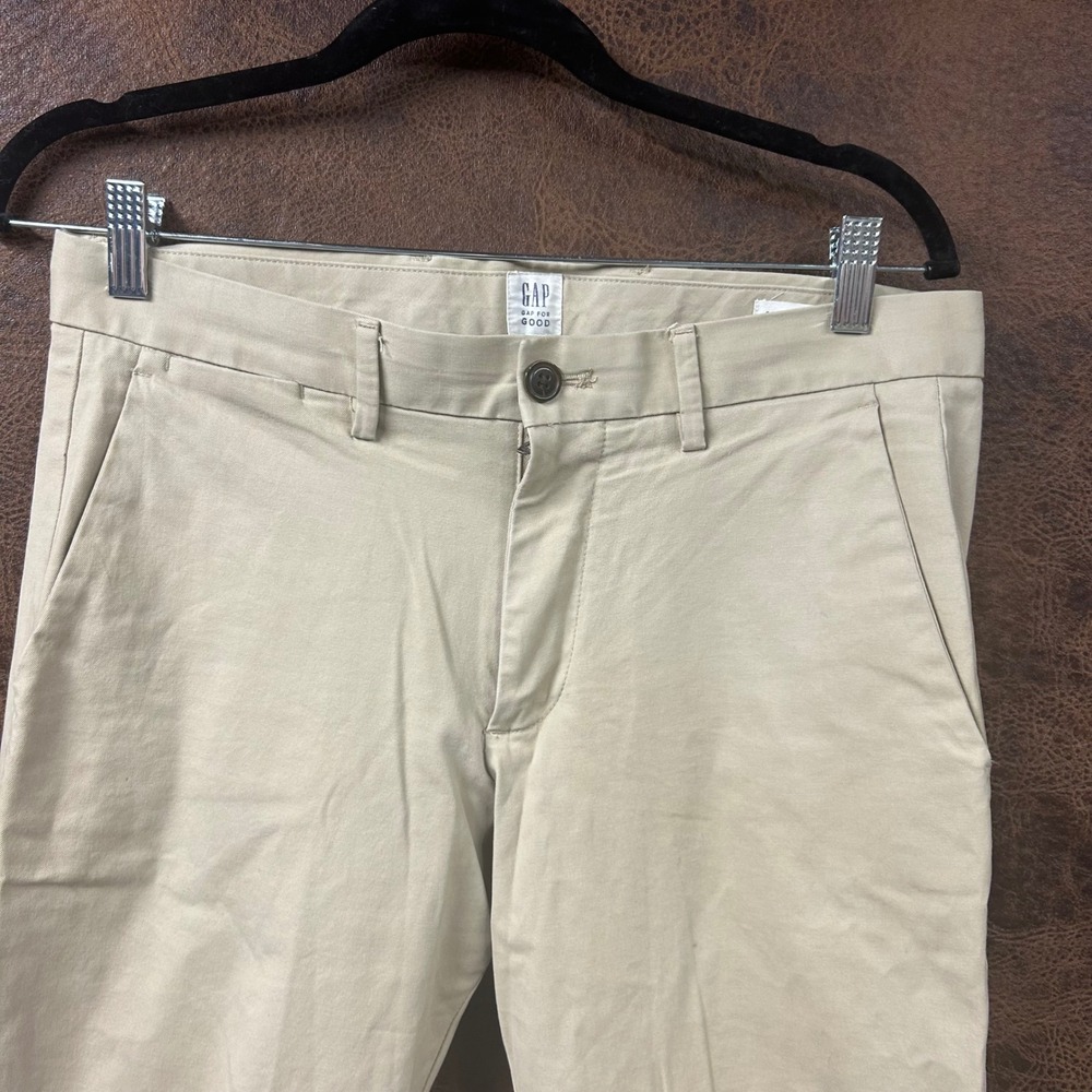 Gap Cream 32 X 30 Slim Fit‎ Pockets mens work school uniform casual pants